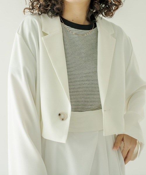 mystic（ミスティック）の「ボーダーリンガーTシャツ（Tシャツ/カットソー・レディース・ネイビー/オフホワイト/ピンク/グリーン・FREE）」の13枚目の写真