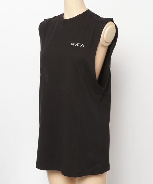 RVCA(ルーカ)の「RVCA/ルーカ ビッグシルエット/オーバーサイズ/ レオパード柄/ヒョウ柄バックプリントタンクトップ BC043-P35(タンクトップ・レディース・ホワイト/ブラック・M/L)」の3枚目の写真
