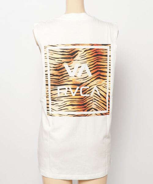 RVCA(ルーカ)の「RVCA/ルーカ ビッグシルエット/オーバーサイズ/ レオパード柄/ヒョウ柄バックプリントタンクトップ BC043-P35(タンクトップ・レディース・ホワイト/ブラック・M/L)」の5枚目の写真