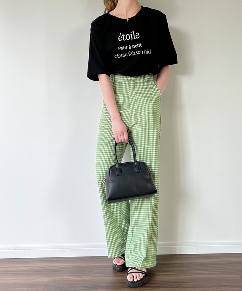 JUNOAH（ジュノア）の「エトワール刺繍ロゴTシャツ（Tシャツ/カットソー・レディース・ホワイト/ブラック/ネイビー/アイボリー・LARGE/MEDIUM/X-LARGE）」の14枚目の写真