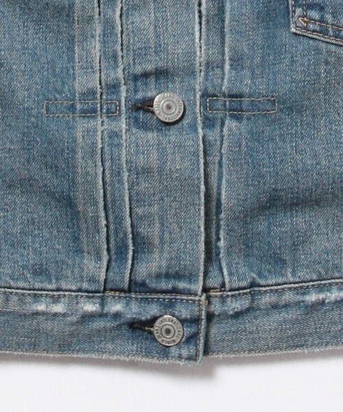 REMI RELIEF（レミレリーフ）の「REMI RELIEF×Ray BEAMS / 別注 デニム1stジャケット（デニムジャケット・レディース・サックスブルー/ブルー・SMALL/MEDIUM）」の4枚目の写真