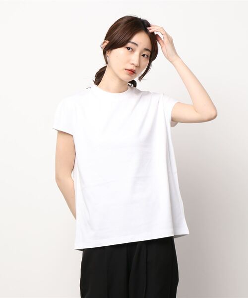 AMERICAN HOLIC(アメリカンホリック)の「クルーネックフレンチスリーブTEE(Tシャツ/カットソー・レディース・ブラック/ブラウン/オフホワイト/ブルー/アイボリー/その他7・S/M/L)」の11枚目の写真