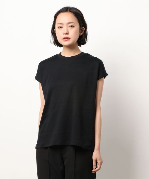 AMERICAN HOLIC(アメリカンホリック)の「クルーネックフレンチスリーブTEE(Tシャツ/カットソー・レディース・ブラック/ブラウン/オフホワイト/ブルー/アイボリー/その他7・S/M/L)」の12枚目の写真