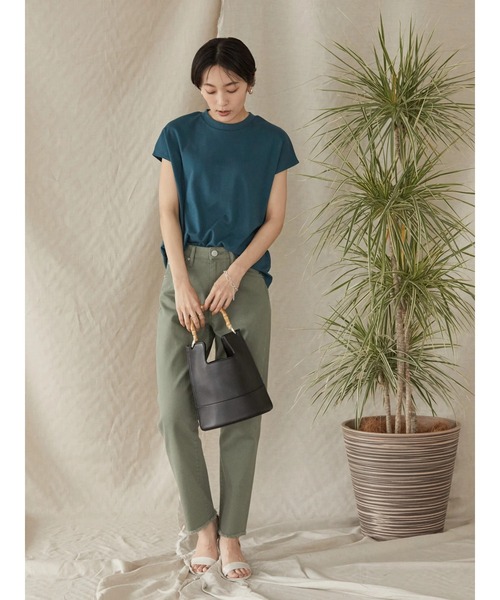 AMERICAN HOLIC(アメリカンホリック)の「クルーネックフレンチスリーブTEE(Tシャツ/カットソー・レディース・ブラック/ブラウン/オフホワイト/ブルー/アイボリー/その他7・S/M/L)」の19枚目の写真