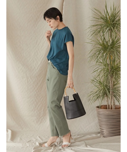 AMERICAN HOLIC(アメリカンホリック)の「クルーネックフレンチスリーブTEE(Tシャツ/カットソー・レディース・ブラック/ブラウン/オフホワイト/ブルー/アイボリー/その他7・S/M/L)」の20枚目の写真