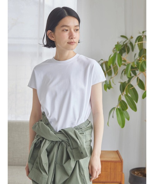 AMERICAN HOLIC(アメリカンホリック)の「クルーネックフレンチスリーブTEE(Tシャツ/カットソー・レディース・ブラック/ブラウン/オフホワイト/ブルー/アイボリー/その他7・S/M/L)」の22枚目の写真