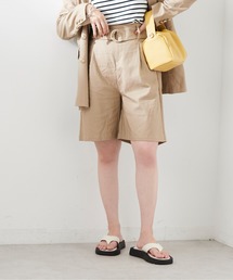 natural couture | ベルト付き綿麻ショートパンツ(その他パンツ)