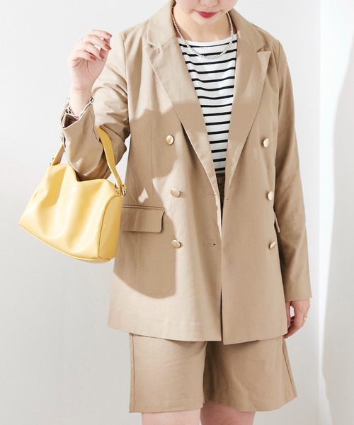 natural couture（ナチュラルクチュール）の「ベルト付き綿麻ショートパンツ（その他パンツ・レディース・ベージュ/ライトベージュ/ネイビー/サックスブルー・FREE）」の7枚目の写真