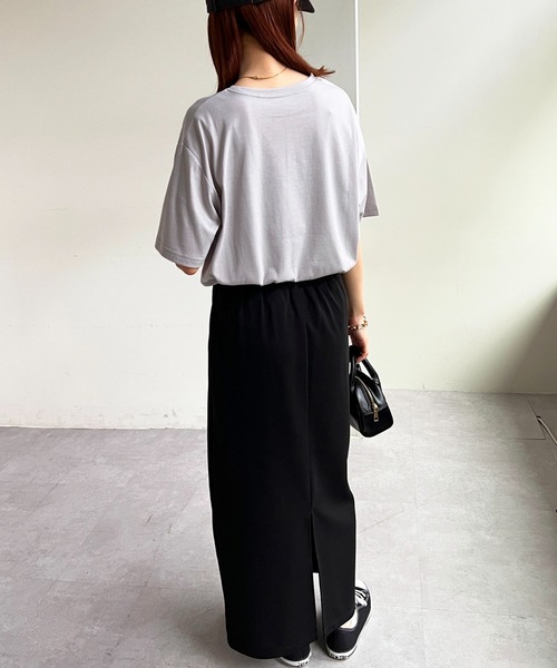 DISCOAT（ディスコート）の「【WEB限定】アーチロゴ半袖Tシャツ（Tシャツ/カットソー・レディース・ライトグレー/ピンク/ホワイト×グリーン/ホワイト×グレー/ホワイト×ピンク/グレー系その他/ネイビー・FREE）」の19枚目の写真