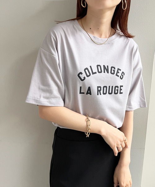 DISCOAT（ディスコート）の「【WEB限定】アーチロゴ半袖Tシャツ（Tシャツ/カットソー・レディース・ライトグレー/ピンク/ホワイト×グリーン/ホワイト×グレー/ホワイト×ピンク/グレー系その他/ネイビー・FREE）」の17枚目の写真