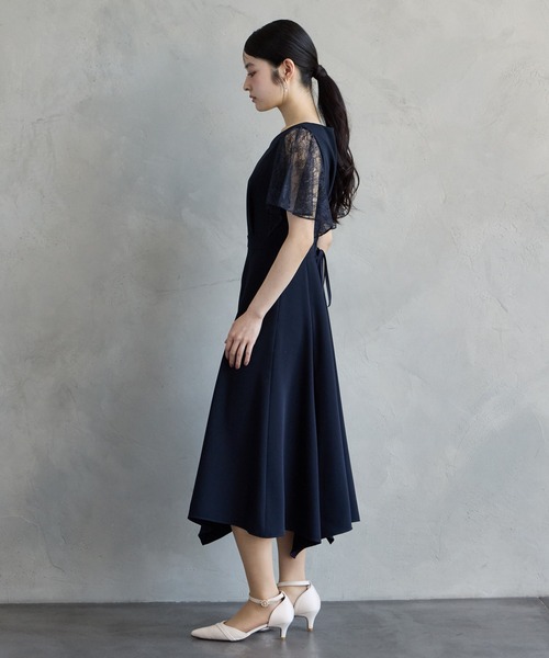 AIMER(エメ)の「イレギュラーヘムミモレ丈パーティードレス 結婚式 お呼ばれ ドレス 20代 30代 40代(ドレス・レディース・レッド系その他/ブルーグレー/ネイビー/ダルブルー系/ブラック/スカイブルー/ピンク・MEDIUM/LARGE/X-LARGE)」の20枚目の写真