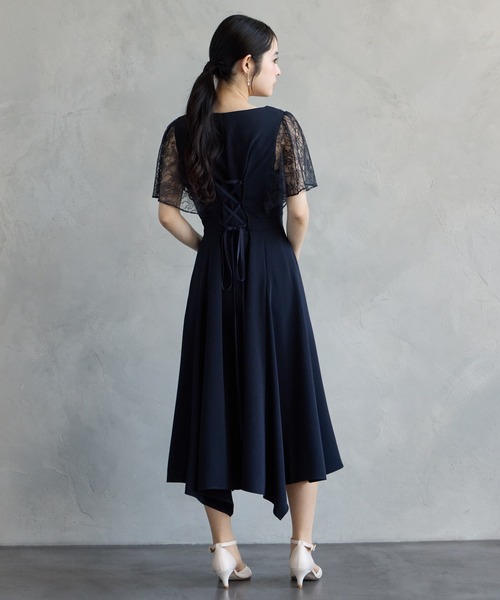 AIMER(エメ)の「イレギュラーヘムミモレ丈パーティードレス 結婚式 お呼ばれ ドレス 20代 30代 40代(ドレス・レディース・レッド系その他/ブルーグレー/ネイビー/ダルブルー系/ブラック/スカイブルー/ピンク・MEDIUM/LARGE/X-LARGE)」の19枚目の写真