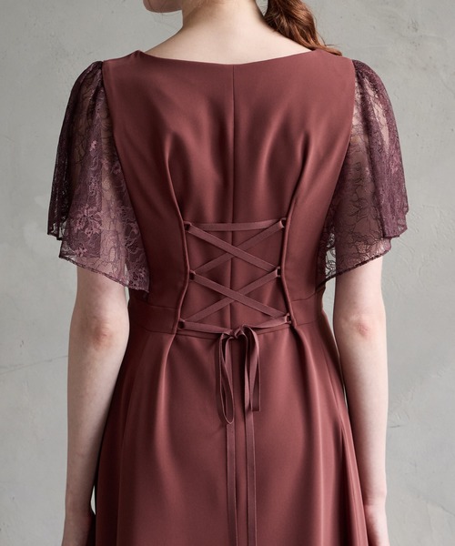 イレギュラーヘムミモレ丈パーティードレス 結婚式 お呼ばれ ドレス 20