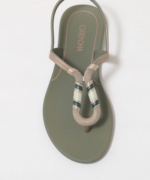 grendha（グレンダ）の「【grendha/グレンダ】PVCポイントサンダル（サンダル・レディース・オリーブ/ブラック/サーモンピンク・36/37）」の4枚目の写真