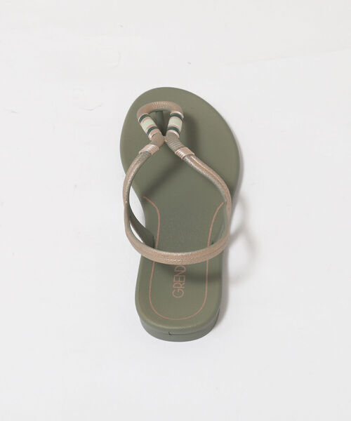 grendha（グレンダ）の「【grendha/グレンダ】PVCポイントサンダル（サンダル・レディース・オリーブ/ブラック/サーモンピンク・36/37）」の7枚目の写真