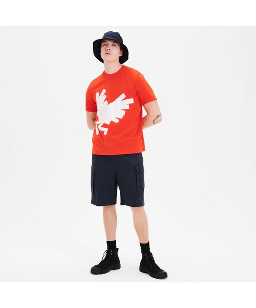 AIGLE（エーグル）の「オーガニックコットン グラフィック半袖Tシャツ（ASSORT）（Tシャツ/カットソー・メンズ・ダークブルー/チャコール/ホワイト/グレー/レッド・LL/S/M/L）」の11枚目の写真