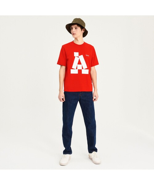 AIGLE（エーグル）の「オーガニックコットン グラフィック半袖Tシャツ（ASSORT）（Tシャツ/カットソー・メンズ・ダークブルー/チャコール/ホワイト/グレー/レッド・LL/S/M/L）」の8枚目の写真