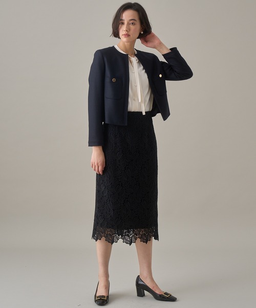 ANAYI（アナイ）の「トロミドライサテンステッチボウ ブラウス（シャツ