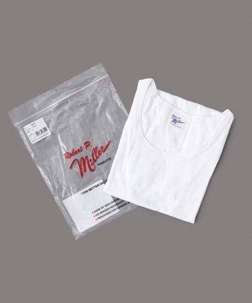 MILLER（ミラー）の「Robert P.Miller コットン パネルリブ 半袖 Tシャツ レディース RPM（Tシャツ/カットソー・レディース・ホワイト/ブラック/ホワイト×ブラック/ブラウン系その他・FREE）」の2枚目の写真