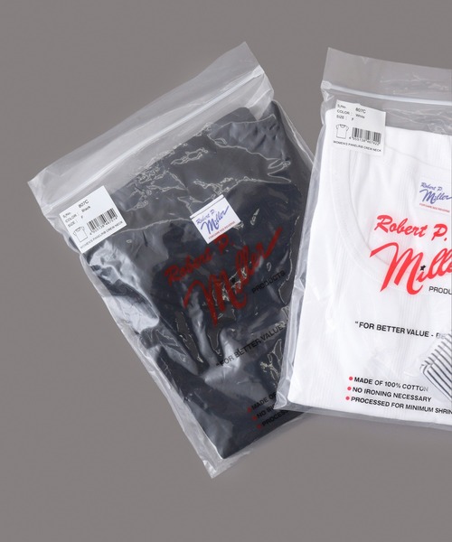 MILLER（ミラー）の「Robert P.Miller コットン パネルリブ 半袖 Tシャツ レディース RPM（Tシャツ/カットソー・レディース・ホワイト/ブラック/ホワイト×ブラック/ブラウン系その他・FREE）」の7枚目の写真