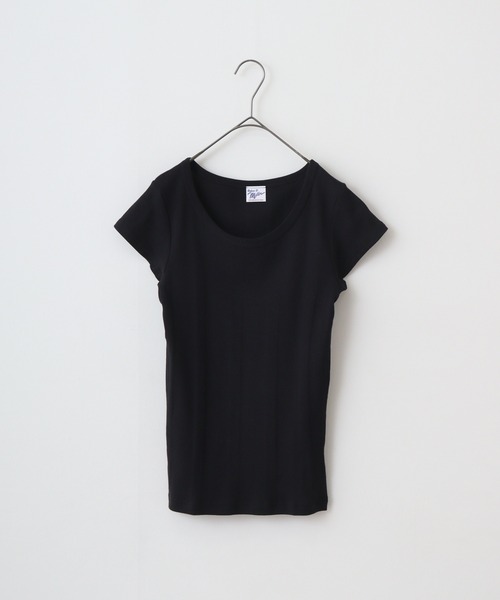 MILLER（ミラー）の「Robert P.Miller コットン パネルリブ 半袖 Tシャツ レディース RPM（Tシャツ/カットソー・レディース・ホワイト/ブラック/ホワイト×ブラック/ブラウン系その他・FREE）」の9枚目の写真