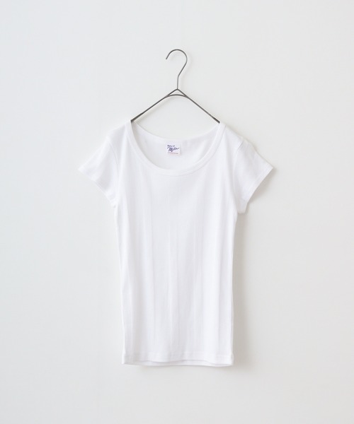MILLER（ミラー）の「Robert P.Miller コットン パネルリブ 半袖 Tシャツ レディース RPM（Tシャツ/カットソー・レディース・ホワイト/ブラック/ホワイト×ブラック/ブラウン系その他・FREE）」の8枚目の写真
