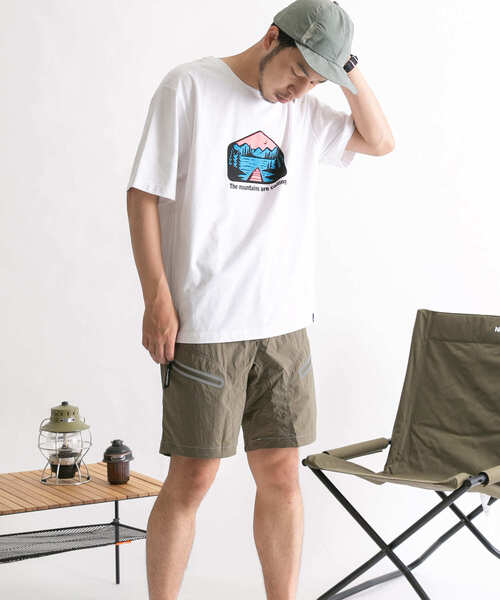 EKAL（エカル）の「EKAL　The mountains T-shirts（Tシャツ/カットソー・メンズ・ホワイト/チャコールグレー・MEDIUM/LARGE）」の4枚目の写真