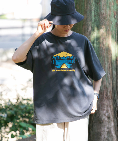 EKAL（エカル）の「EKAL　The mountains T-shirts（Tシャツ/カットソー・メンズ・ホワイト/チャコールグレー・MEDIUM/LARGE）」の9枚目の写真