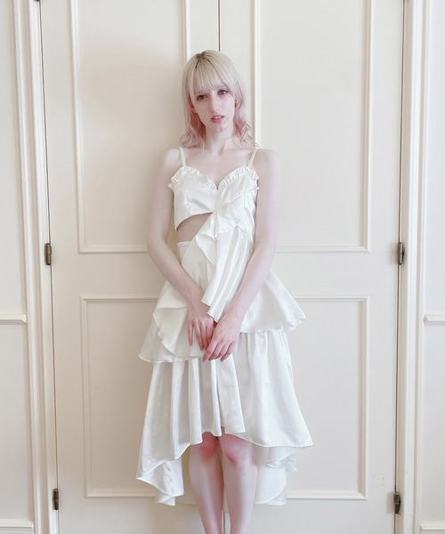 PAIN（ペイン）の「シャンタンボリュームスカート（スカート・レディース・ホワイト/ブラック・FREE）」の7枚目の写真