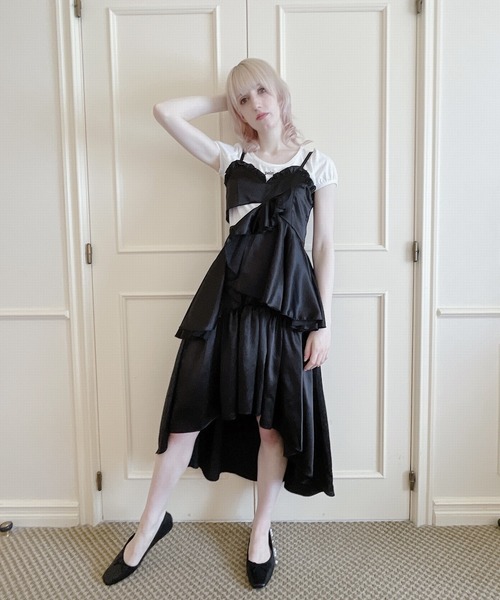 PAIN（ペイン）の「シャンタンボリュームスカート（スカート・レディース・ホワイト/ブラック・FREE）」の10枚目の写真