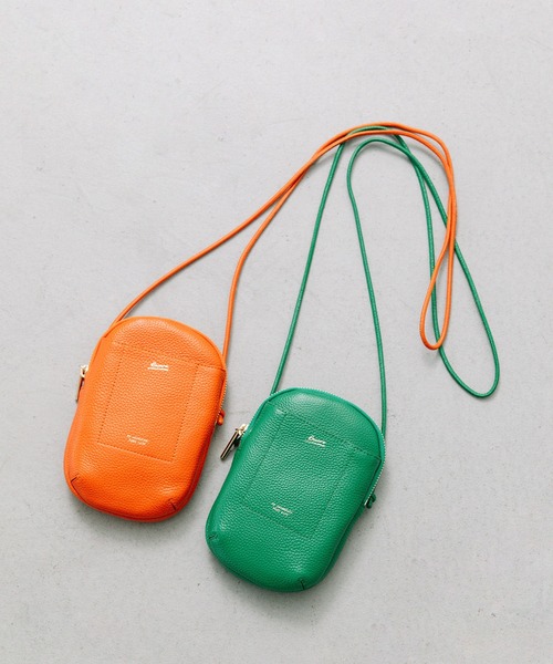 Beau're（ヴュレ）の「BEAURE ヴュレ カウレザー ラウンド スマホショルダーバッグ（ショルダーバッグ・レディース・ブラック/グレー/オレンジ/ラベンダー/ライトブラウン/ベージュ系その他/グリーン/ブラウン・FREE）」の10枚目の写真