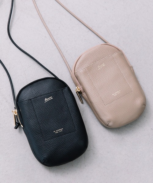 Beau're（ヴュレ）の「BEAURE ヴュレ カウレザー ラウンド スマホショルダーバッグ（ショルダーバッグ・レディース・ブラック/グレー/オレンジ/ラベンダー/ライトブラウン/ベージュ系その他/グリーン/ブラウン・FREE）」の9枚目の写真