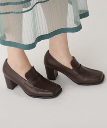 OPAQUE.CLIP | スクエアトゥヒールローファー(パンプス)