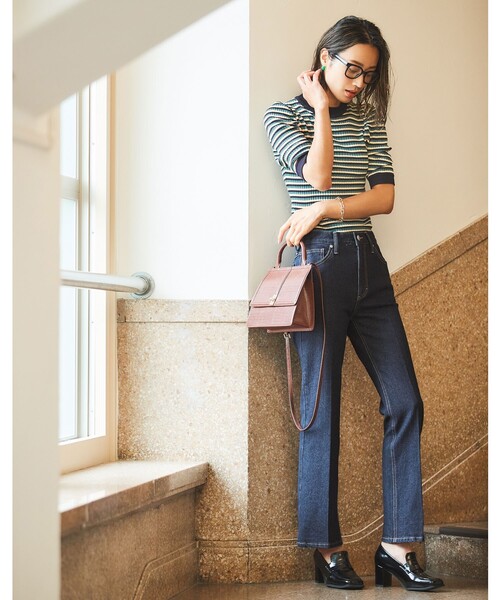 OPAQUE.CLIP（オペークドットクリップ）の「◆スクエアトゥヒールローファー（パンプス・レディース・ブラック/ダークブラウン・02/03）」の3枚目の写真