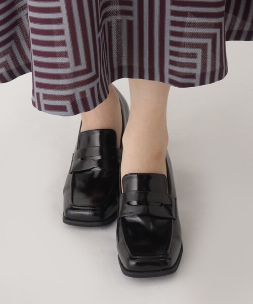 OPAQUE.CLIP（オペークドットクリップ）の「◆スクエアトゥヒールローファー（パンプス・レディース・ブラック/ダークブラウン・02/03）」の16枚目の写真