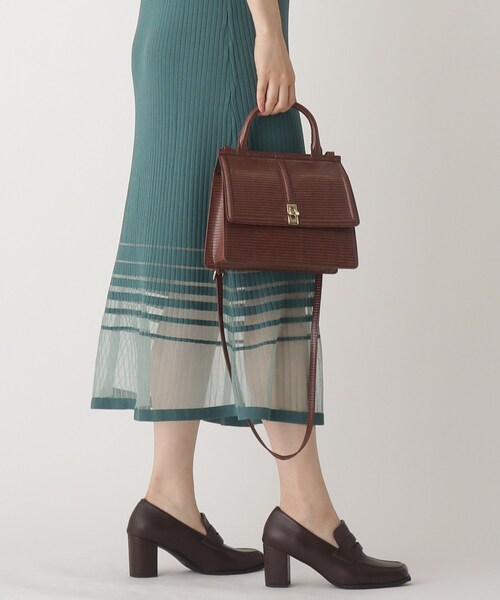 OPAQUE.CLIP（オペークドットクリップ）の「◆スクエアトゥヒールローファー（パンプス・レディース・ブラック/ダークブラウン・02/03）」の19枚目の写真