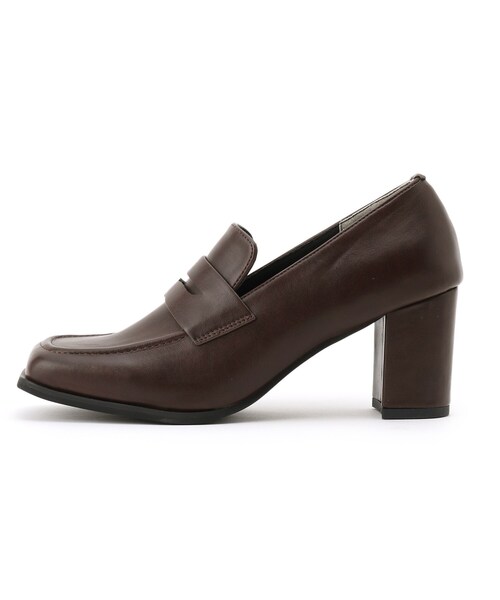 OPAQUE.CLIP（オペークドットクリップ）の「◆スクエアトゥヒールローファー（パンプス・レディース・ブラック/ダークブラウン・02/03）」の21枚目の写真