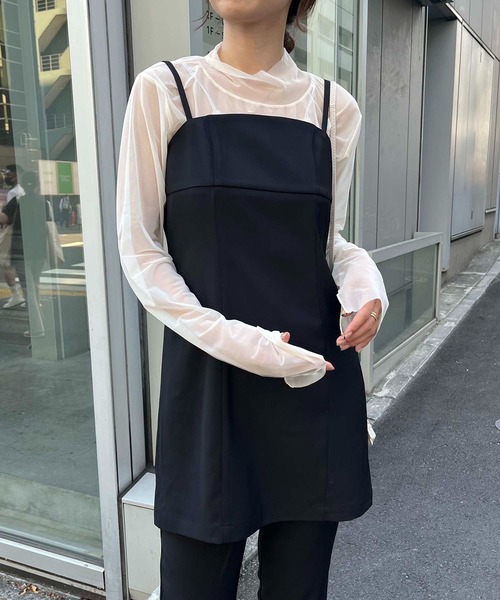 CAPRICIEUX LE'MAGE（カプリシューレマージュ）の「キャミチュニック（チュニック・レディース・ホワイト系その他/ブラック/モカ・FREE）」の9枚目の写真