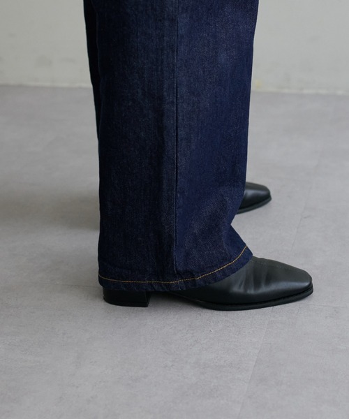 DISCOAT（ディスコート）の「デニムワイドパンツ（デニムパンツ・レディース・ネイビー・SMALL/LARGE/MEDIUM）」の14枚目の写真