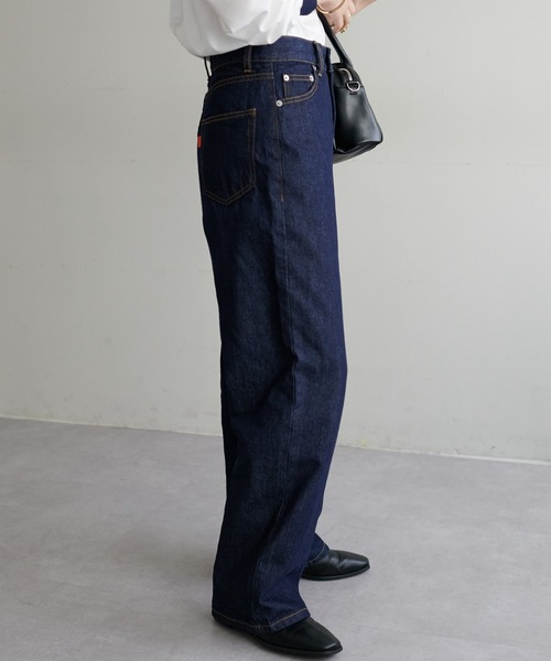 DISCOAT（ディスコート）の「デニムワイドパンツ（デニムパンツ・レディース・ネイビー・SMALL/LARGE/MEDIUM）」の7枚目の写真