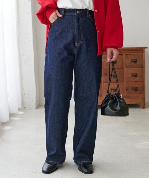 DISCOAT（ディスコート）の「デニムワイドパンツ（デニムパンツ・レディース・ネイビー・SMALL/LARGE/MEDIUM）」の18枚目の写真