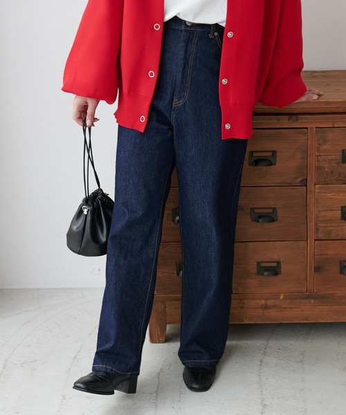 DISCOAT（ディスコート）の「デニムワイドパンツ（デニムパンツ・レディース・ネイビー・SMALL/LARGE/MEDIUM）」の20枚目の写真