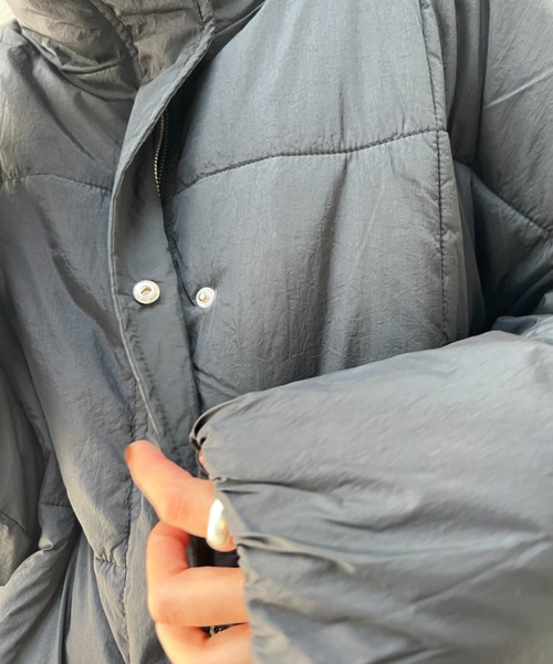 y/m by misato（イムバイミサト）の「ヴィンテージタフタスタンドカラージャケット（ダウンジャケット/コート・レディース・ブラック/カーキ/アイボリー・FREE）」の13枚目の写真