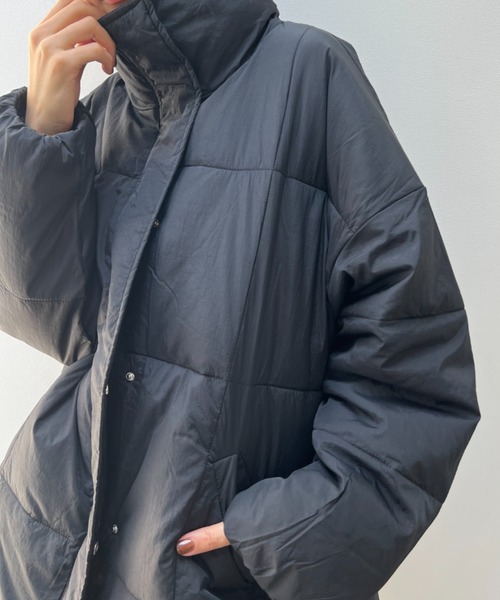 y/m by misato（イムバイミサト）の「ヴィンテージタフタスタンドカラージャケット（ダウンジャケット/コート・レディース・ブラック/カーキ/アイボリー・FREE）」の18枚目の写真