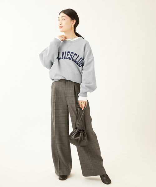 INSCRIRE(アンスクリア)の「《別注》【INSCRIRE /アンスクリア】LONG SLEEVE SWEATSHIRTS:スウェット(スウェット・レディース・ライトグレー/アイボリー・FREE)」の3枚目の写真