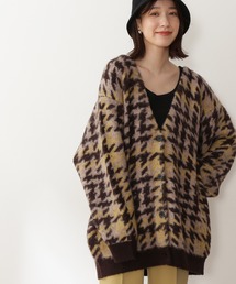 N.（N. Natural Beauty Basic） | ◆モヘヤ混千鳥柄ニットカーディガン(カーディガン/ボレロ)