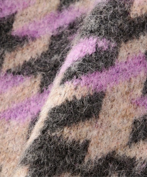 N.（N. Natural Beauty Basic）（エヌエヌナチュラルビューティーベーシック）の「◆モヘヤ混千鳥柄ニットカーディガン（カーディガン/ボレロ・レディース・チャコールグレー/ブラウン・MEDIUM）」の19枚目の写真