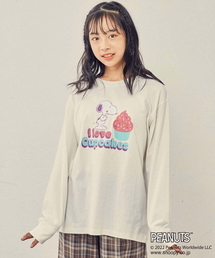 a.v.v（アーヴェヴェ）の「[100-130]PEANUTS×a.v.vスヌーピープリントロンT（Tシャツ/カットソー・キッズ）」