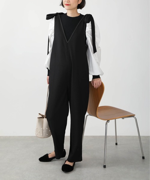 PICCIN（ピッチン）の「リボンサロペット（サロペット/オーバーオール・レディース・ブラック・M）」の17枚目の写真