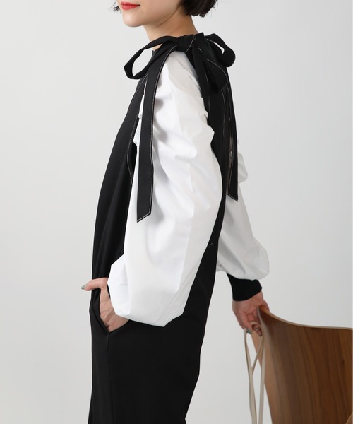 PICCIN（ピッチン）の「リボンサロペット（サロペット/オーバーオール・レディース・ブラック・M）」の13枚目の写真